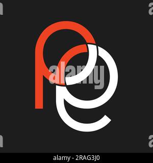 Luxury PG or GP Initial Monogram Text Letter Logo Design Stock Vector