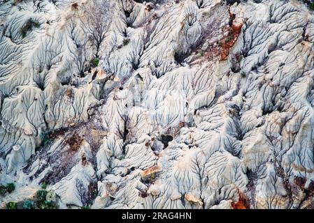 Aerial image of Dinosaur Provincial Park, Alberta, Canada Stock Photo