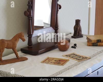 Scene from the boys' bedroom, located in the upstairs of the Lincoln family home in Springfield, Illinois Stock Photo