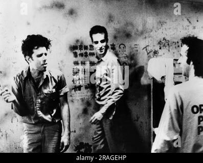 Tom Waits, John Lurie, Roberto Benigni, on-set of the Film, 'Down By Law', Island Pictures, 1984 Stock Photo