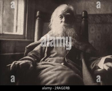 Walt Whitman (1844-1916), American Poet, half-length seated portrait, Thomas Cowperthwaite Eakins, 1891 Stock Photo