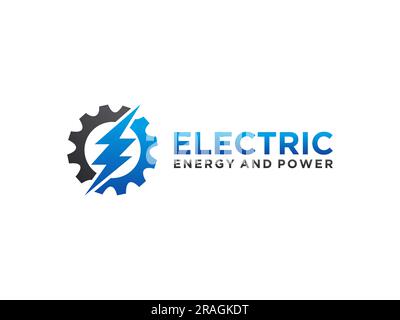 Flash Thunderbolt Energy Power Logo design vector template. Fast speed electricity battery Logotype concept icon Stock Vector