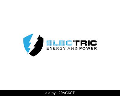 Flash Thunderbolt Energy Power Logo design vector template. Fast speed electricity battery Logotype concept icon Stock Vector