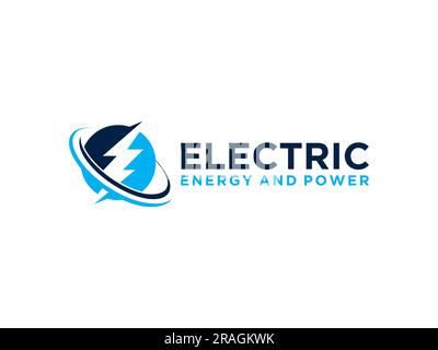 Flash Thunderbolt Energy Power Logo design vector template. Fast speed electricity battery Logotype concept icon Stock Vector