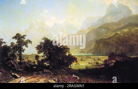 Lake Lucerne, Switzerland 1858 by Albert Bierstadt Stock Photo