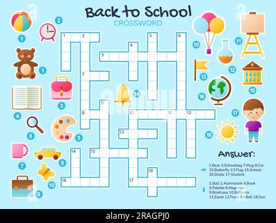Back to school word search puzzle for kids. Vector Stock Vector Image ...