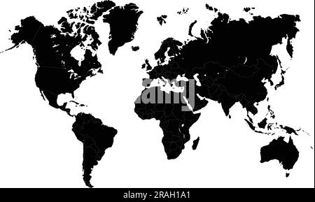 World Map Silhouette Stock Vector