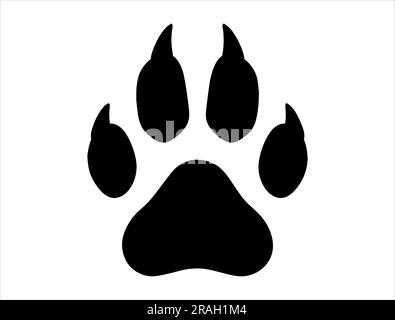 Cheetah Paw Silhouette Stock Vector