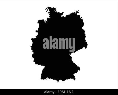 Germany Map Silhouette Stock Vector