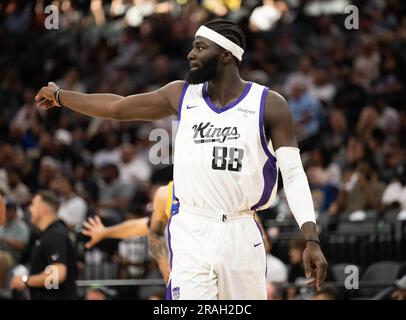 Sacramento, CA, USA. 3rd July, 2023. Sacramento Kings Neemias Queta during the California Classic Summer League at Golden 1 Center Monday, July 3, 2023 in Sacramento. (Credit Image: © Paul Kitagaki Jr./ZUMA Press Wire) EDITORIAL USAGE ONLY! Not for Commercial USAGE! Stock Photo