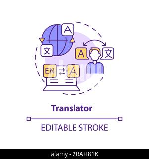 Translator concept icon Stock Vector