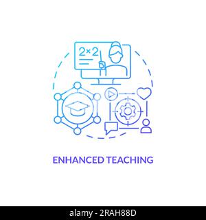Enhanced teaching gradient concept icon Stock Vector