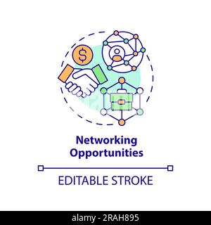 Networking opportunities concept icon Stock Vector