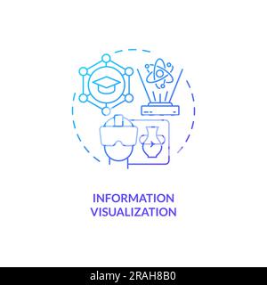 Information visualization gradient concept icon Stock Vector