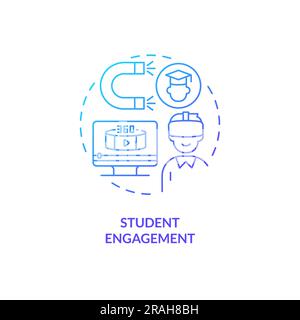 AI in student engagement concept icon Stock Vector