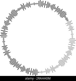 Round audio loading progress bar icons. Voice messages, sound files ...