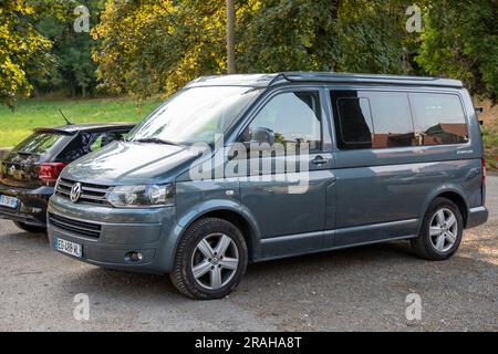 Bordeaux ,  France - 06 27 2023 : Volkswagen multivan t5 Bulli beach modern t 5 van transporter parked in street Stock Photo