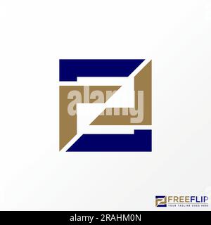 Logo design graphic concept creative abstract premium free vector stock letter F or FR font rectangular flip. Related to initial typography monogram Stock Vector