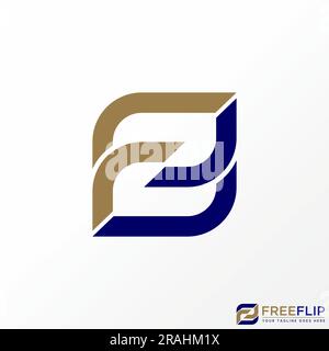 Logo design graphic concept creative abstract premium free vector stock letter F or FR font flip parallelogram. Related to initial typography monogram Stock Vector