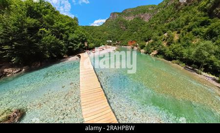 Valbona Valley, Shala River are famous for their stunning natural scenery. They are highly regarded destinations in Albania for outdoor adventure Stock Photo