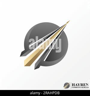 Logo design graphic concept creative abstract premium free vector stock three arrow up like graph bar chart. Related to business increase progress Stock Vector