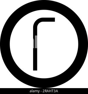 Hex key hex key wrenche tool fixing concept icon in circle round black ...