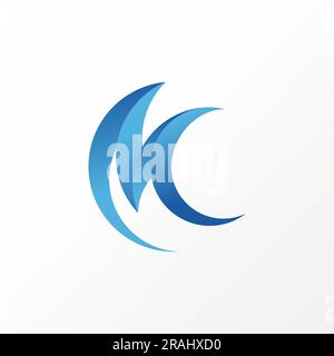 Logo design graphic concept creative abstract premium free vector stock letter initial M font with circle base. Related to typography monogram modern Stock Vector