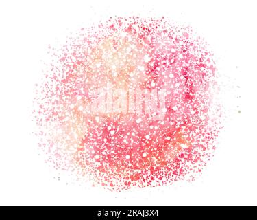 Colorful watercolor stain, splatter, texture. Isolated on a white background. with a spot of watercolor paint for design, sticker, holiday Stock Photo