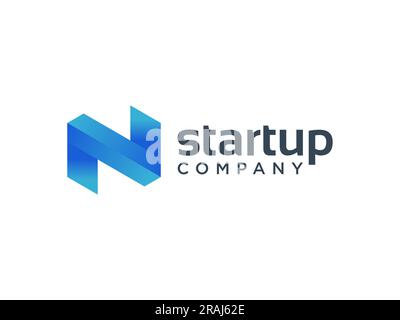 Letter N logo icon design template elements Stock Vector