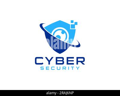 security logo technology for your company, shield logo for security data. Stock Vector
