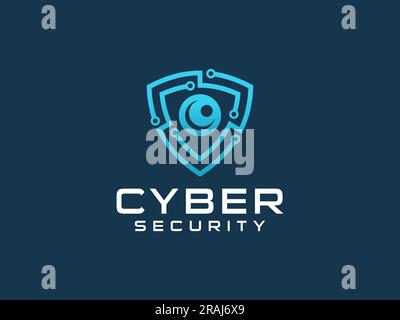 security logo technology for your company, shield logo for security data. Stock Vector