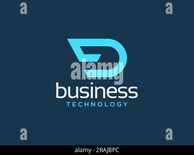 Initial based clean and minimal Logo. D letter creative fonts monogram icon symbol Stock Vector