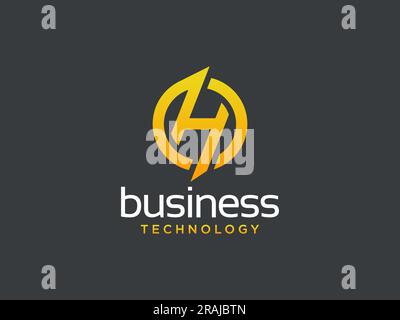 Letter H logo icon design template elements. Stock Vector