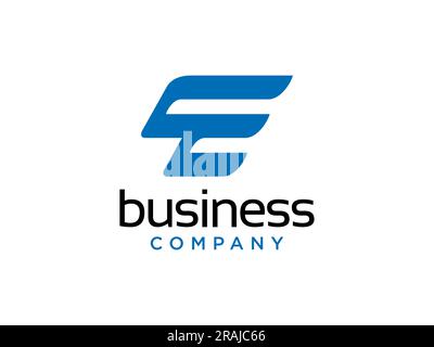 Initial letters E logo template design in rounded shape. Logo icon design template elements. Monogram. Linear logo Stock Vector
