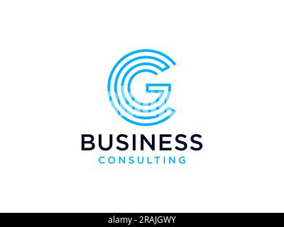 Initial Letter G Logo. Usable for Business and Branding Logos. Flat Vector Logo Design Template Element Stock Vector
