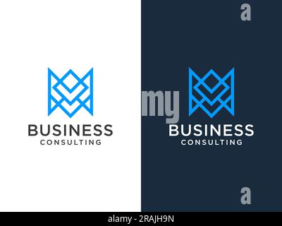 Letter M line logo design. Linear creative minimal monogram symbol. Universal elegant vector sign design. Premium business logotype. Graphic alphabet Stock Vector