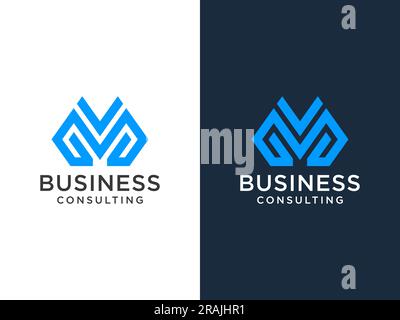 Letter M line logo design. Linear creative minimal monogram symbol. Universal elegant vector sign design. Premium business logotype. Graphic alphabet Stock Vector