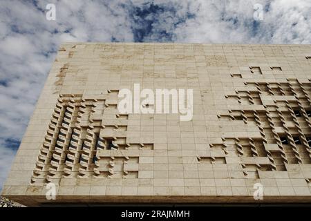 massive blocks in stone of New Parliament building in Valletta, Malta Stock Photo