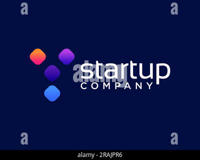 Modern Abstract Simple Letter Y Shape Logo Design Template Stock Vector
