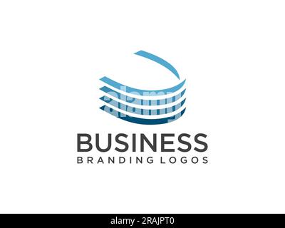 U Letter Logo With Blue Lines Design. Line Letter Symbol Vector Illustration. Stock Vector