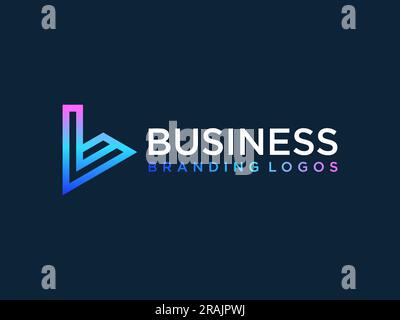 Monogram L logo letter hipster, isometric shape LL emblem 3D parallel thin line, linear initials typography design Stock Vector