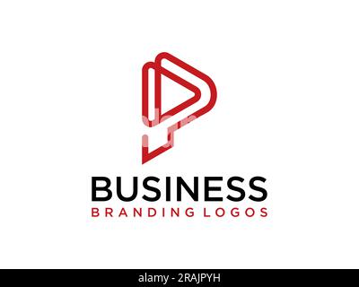 Letter P logo icon design template elements vector sign. Stock Vector