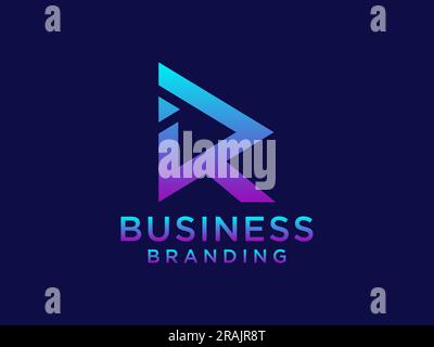 Creative and Minimalist Letter R Logo Design Icon Stock Vector