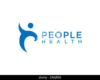 Abstract people logo icon design minimal style illustration. Family teamwork coworking emblem sign symbol logotype Stock Vector