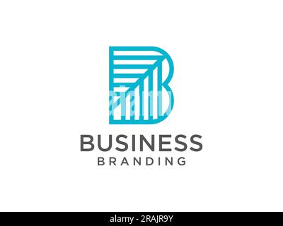 letter B logo vector, letter B business logo, letter B logo company. Stock Vector