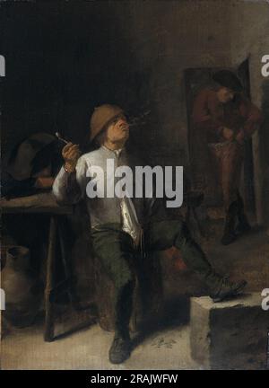 The Smoker 1638 by Adriaen Brouwer Stock Photo