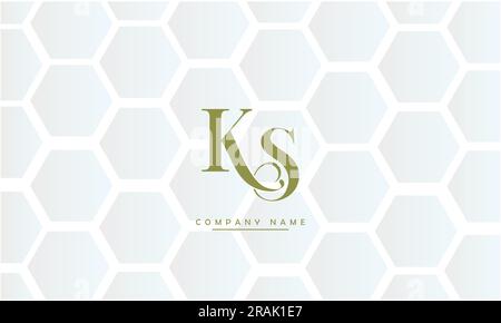 SK, KS Abstract Letters Logo Monogram Stock Vector