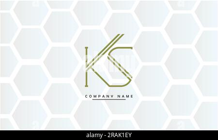 SK, KS Abstract Letters Logo Monogram Stock Vector