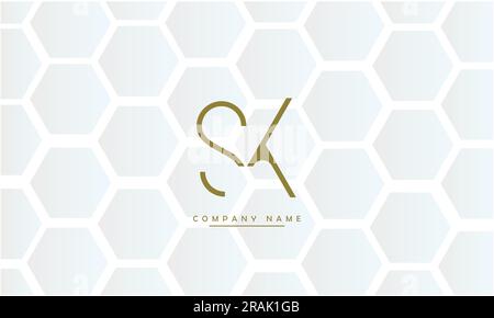 SK, KS Abstract Letters Logo Monogram Stock Vector