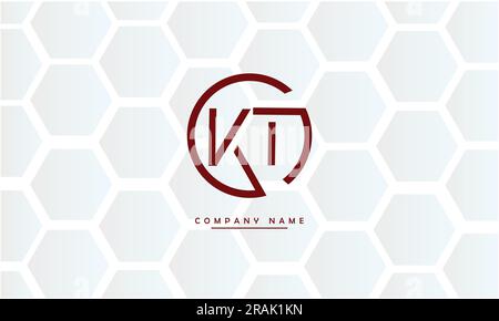 TK, KT Abstract Letters Logo Monogram Stock Vector